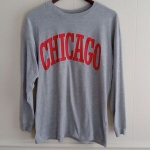 Chicago Men's long sleeve t-shirt color Grey Size M